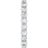 Platinum Round Lab-Grown Diamond Low Profile Eternity Band - 3mm Stones - view 4
