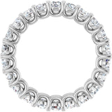 Platinum Round Lab-Grown Diamond Low Profile Eternity Band - 3mm Stones - view 2