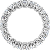 Platinum Round Lab-Grown Diamond Low Profile Eternity Band - 3mm Stones - view 2