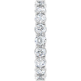 Platinum Round Lab-Grown Diamond Low Profile Eternity Band - 3mm Stones - view 4