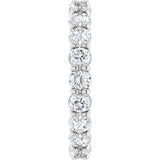 Platinum Round Lab-Grown Diamond Low Profile Eternity Band - 3mm Stones - view 4