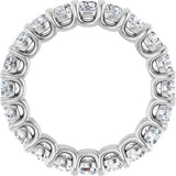Platinum Round Lab-Grown Diamond Low Profile Eternity Band - 3mm Stones - view 2