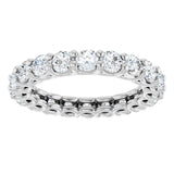 Platinum Round Lab-Grown Diamond Low Profile Eternity Band - 3mm Stones - view 3