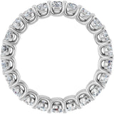 Platinum Round Lab-Grown Diamond Low Profile Eternity Band - 3mm Stones - view 2