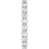 Platinum Round Lab-Grown Diamond Low Profile Eternity Band - 3mm Stones - view 4