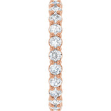 14K Gold Round Lab-Grown Diamond Low Profile Eternity Band - 2.25mm Stones - Rose Gold - view 4