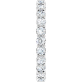 14K Gold Round Lab-Grown Diamond Low Profile Eternity Band - 2.25mm Stones - White Gold - view 4