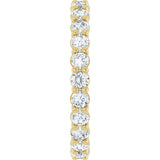 14K Gold Round Natural Diamond Low Profile Eternity Band - 2.25mm Stones - Yellow Gold - view 4