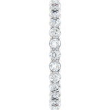 14K Gold Round Lab-Grown Diamond Low Profile Eternity Band - 2.25mm Stones - White Gold - view 4