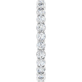 14K Gold Round Natural Diamond Low Profile Eternity Band - 2.25mm Stones - White Gold - view 4