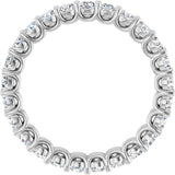 14K Gold Round Lab-Grown Diamond Low Profile Eternity Band - 2.25mm Stones - White Gold - view 2