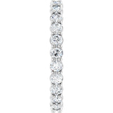 14K Gold Round Natural Diamond Low Profile Eternity Band - 2.25mm Stones - White Gold - view 4