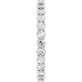 14K Gold Round Lab-Grown Diamond Low Profile Eternity Band - 2.25mm Stones - White Gold - view 4