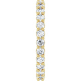 14K Gold Round Lab-Grown Diamond Low Profile Eternity Band - 2.25mm Stones - Yellow Gold - view 4