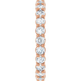 14K Gold Round Lab-Grown Diamond Low Profile Eternity Band - 2.25mm Stones - Rose Gold - view 4