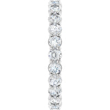 14K Gold Round Natural Diamond Low Profile Eternity Band - 2.25mm Stones - White Gold - view 4