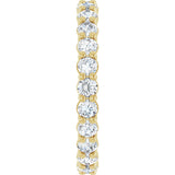 14K Gold Round Natural Diamond Low Profile Eternity Band - 2.25mm Stones - Yellow Gold - view 4