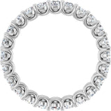 14K Gold Round Lab-Grown Diamond Low Profile Eternity Band - 2.25mm Stones - White Gold - view 2