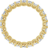 14K Gold Round Lab-Grown Diamond Low Profile Eternity Band - 2.25mm Stones - Yellow Gold - view 2