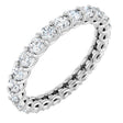 Platinum Round Lab-Grown Diamond Low Profile Eternity Band - 2.25mm Stones