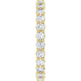 14K Gold Round Natural Diamond Low Profile Eternity Band - 2.25mm Stones - Yellow Gold - view 4