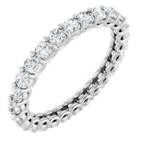 Platinum Round Lab-Grown Diamond Low Profile Eternity Band - 2.25mm Stones