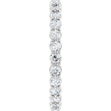 14K Gold Round Lab-Grown Diamond Low Profile Eternity Band - 2.25mm Stones - White Gold - view 4
