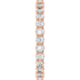 14K Gold Round Lab-Grown Diamond Low Profile Eternity Band - 2.25mm Stones - Rose Gold - view 4
