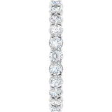 Platinum Round Natural Diamond Low Profile Eternity Band - 2.5mm Stones - view 4