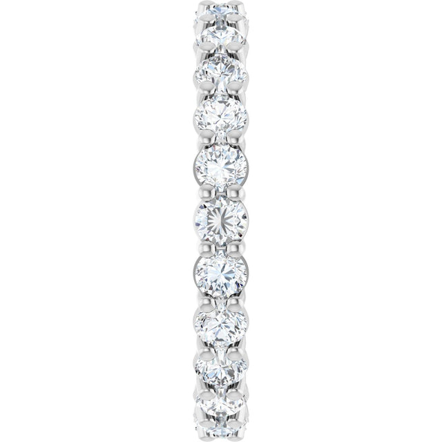 Platinum Round Lab-Grown Diamond Low Profile Eternity Band - 2.5mm Stones - view 4