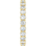 14K Gold Round Lab-Grown Diamond Low Profile Eternity Band - 2.5mm Stones - Yellow Gold - view 4