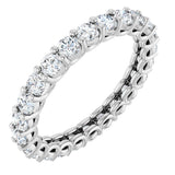Platinum Round Lab-Grown Diamond Low Profile Eternity Band - 2.5mm Stones