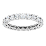 Platinum Round Lab-Grown Diamond Low Profile Eternity Band - 2.5mm Stones - view 3