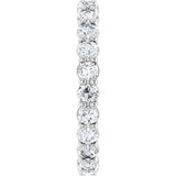Platinum Round Natural Diamond Low Profile Eternity Band - 2.5mm Stones - view 4