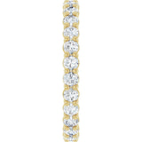 14K Gold Round Natural Diamond Low Profile Eternity Band - 2.5mm Stones - Yellow Gold - view 4