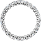 Platinum Round Lab-Grown Diamond Low Profile Eternity Band - 2.5mm Stones - view 2