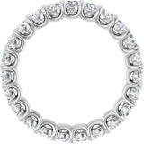 Platinum Round Lab-Grown Diamond Low Profile Eternity Band - 2.5mm Stones - view 2