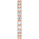 14K Gold Round Lab-Grown Diamond Low Profile Eternity Band - 2.5mm Stones - Rose Gold - view 4