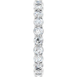 Platinum Round Natural Diamond Low Profile Eternity Band - 2.5mm Stones - view 4