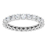 Platinum Round Lab-Grown Diamond Low Profile Eternity Band - 2.5mm Stones - view 3
