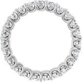 Platinum Round Lab-Grown Diamond Low Profile Eternity Band - 2.5mm Stones - view 2