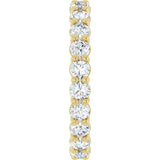 14K Gold Round Lab-Grown Diamond Low Profile Eternity Band - 2.5mm Stones - Yellow Gold - view 4