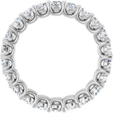 Platinum Round Natural Diamond Low Profile Eternity Band - 2.5mm Stones - view 2