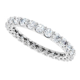 Platinum Round Lab-Grown Diamond Low Profile Eternity Band - 2.5mm Stones - view 5