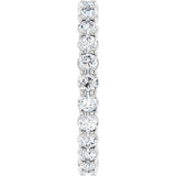 Platinum Round Natural Diamond Low Profile Eternity Band - 2.5mm Stones - view 4