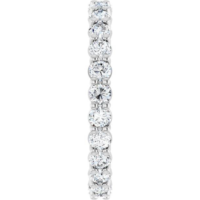 Platinum Round Lab-Grown Diamond Low Profile Eternity Band - 2.5mm Stones - view 4