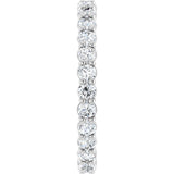 Platinum Round Lab-Grown Diamond Low Profile Eternity Band - 2.5mm Stones - view 4