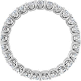 Platinum Round Lab-Grown Diamond Low Profile Eternity Band - 2.5mm Stones - view 2
