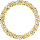 14K Gold Round Lab-Grown Diamond Low Profile Eternity Band - 2.5mm Stones - Yellow Gold - view 2