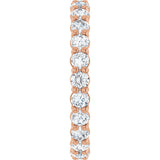 14K Gold Round Lab-Grown Diamond Low Profile Eternity Band - 2.5mm Stones - Rose Gold - view 4